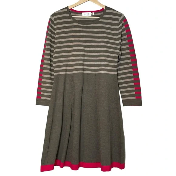 eliza j knit dress Eliza J Glitter Knit Dress - Wine